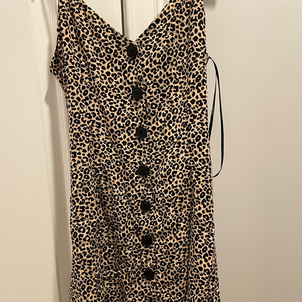 Short cheetah print dress